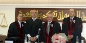غلاف أطروحة الدكتوراه في القانون الدولي العام بعنوان "إدارة الأزمات الدولية في ظل نظام الأمن الجماعي"