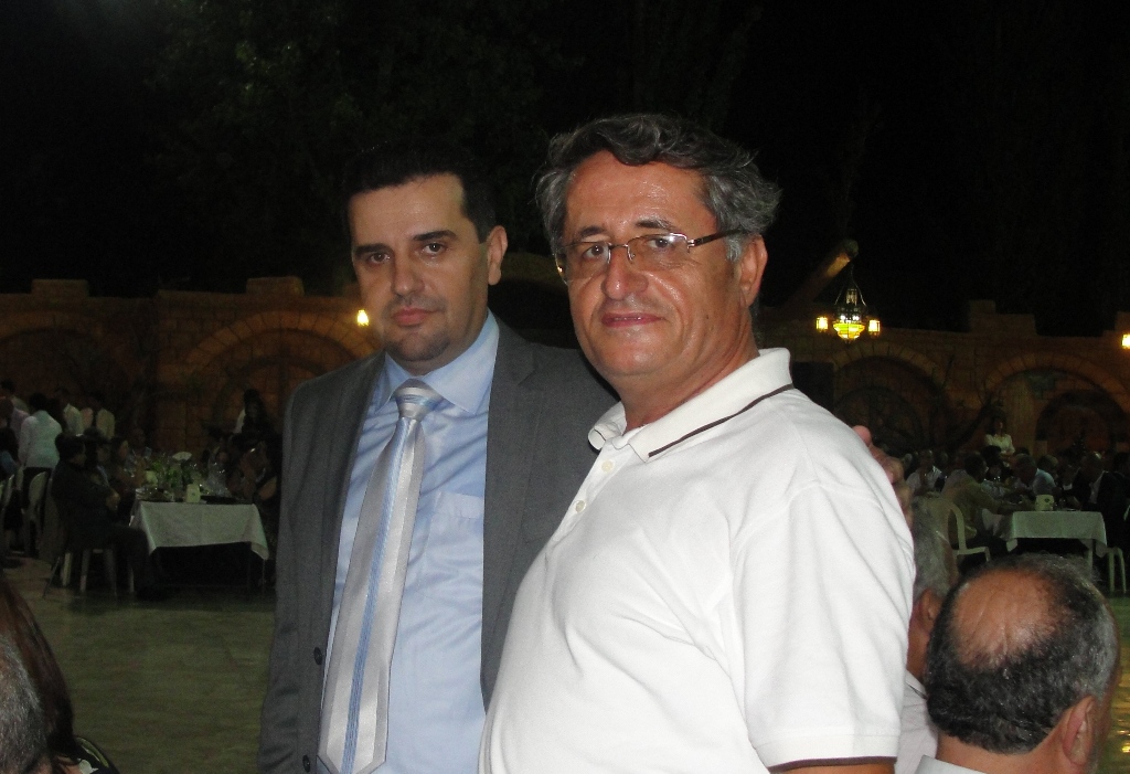 المهندس أسعد رشيدي والأستاذ شفيق علوان (وكيل الداخلية في الحزب التقدمي الإشتراكي في حاصبييا ومرجعيون)
