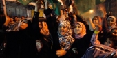 احتفالات بالنصر في شوارع غزة أمس (محمود الهمص ــ أ ف ب)