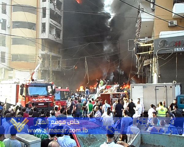عدد من الضحايا بتفجير وقع في منطقة الرويس في الضاحية الجنوبية لبيروت	