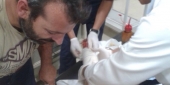 أحد الاطفال الجرحى في مستشفى تبنين