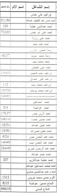 لائحة بأسماء المستفيدين من مساعدات حزب الله - بدل أثاث ومزروعات - 6