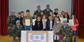 Spanish sargeant  with student during visit