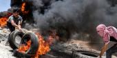 قالت «الهلال الأحمر» إنها تعاملت مع 9 إصابات بالرصاص الحي في بلدة بيتا (أ ف ب )