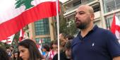 الناشط ابراهيم محمود عبدالله، خلال التحركات الرافضة لواقع الحال