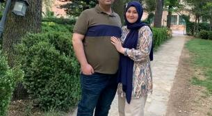 الدكتور حسين حسن ابو عباس وزوجته الدكتورة فاطمة ناصر