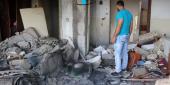 القصف الإسرائيلي على ضواحي بلدة بيت ليف في القطاع الأوسط 