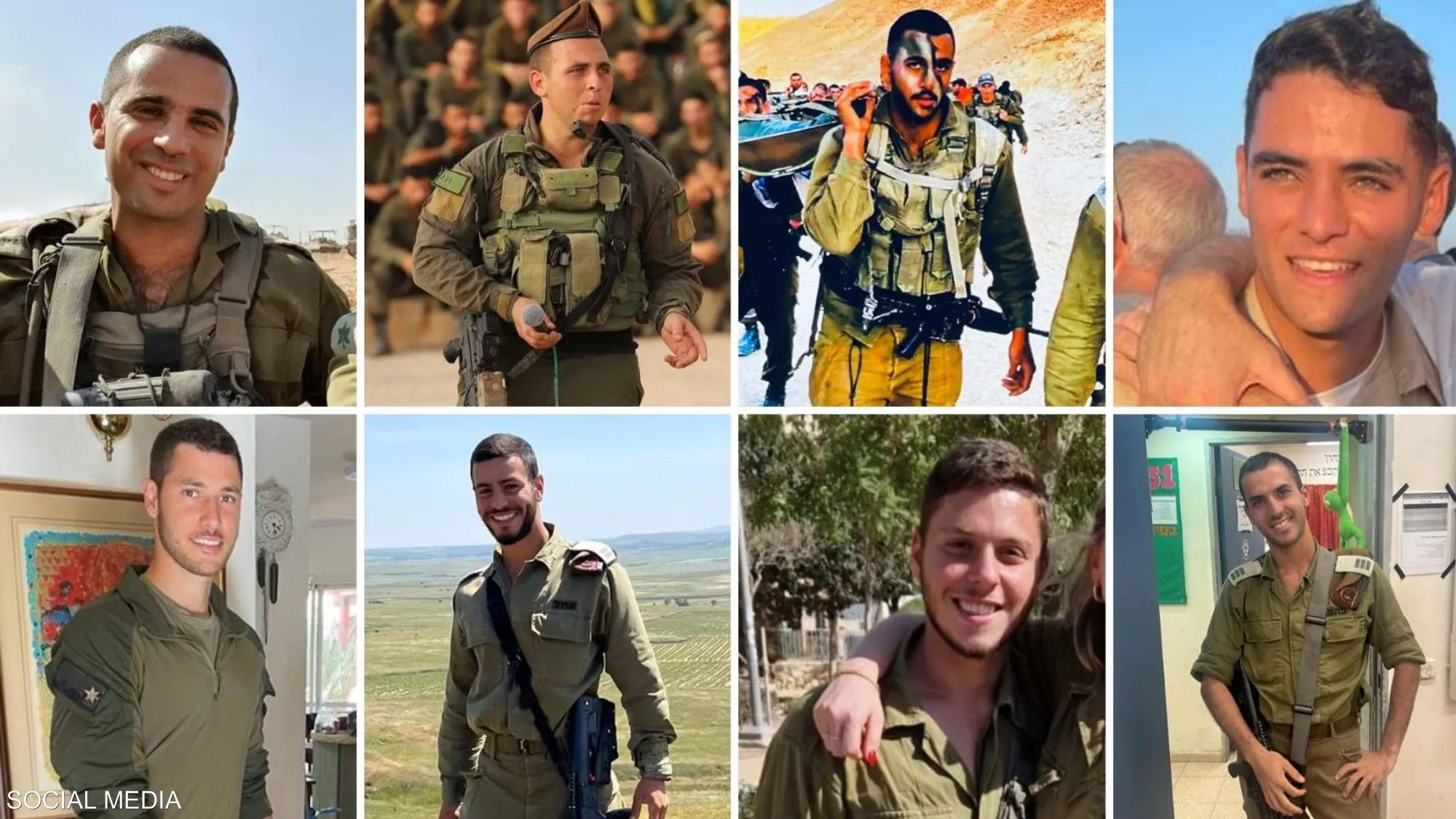 صورة للضباط والجنود الذين قتلوا في كمين الشجاعية