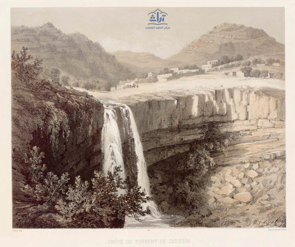 شلال جزين، رسم فان دو فيلد