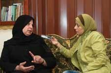 بهية عثمان تتحدث إلى الزميلة ثريا حسن زعيتر