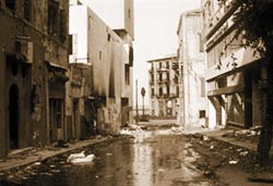  الشوارع القاحلة خلال الأحداث اللبنانية