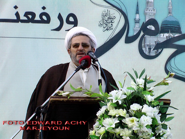 الشيخ نور الدين متحدثاً في الإحتفال – صورة ادوار العشي - مرجعيون