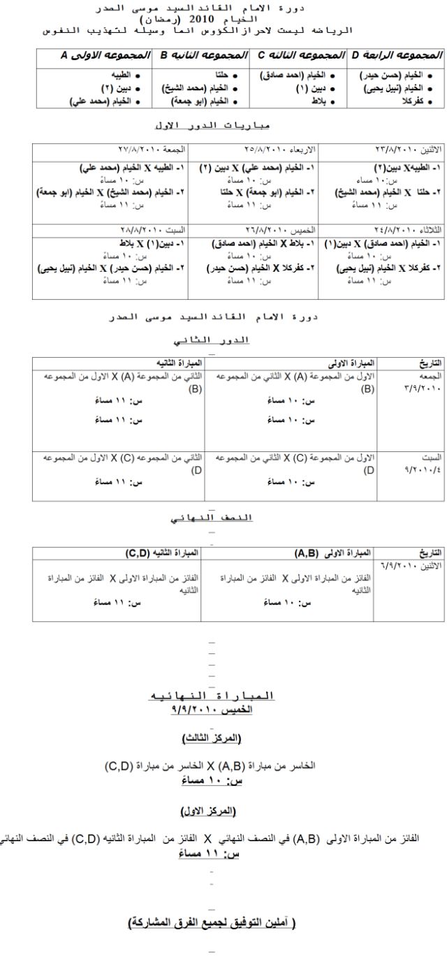  القوانين المعتمدة في الدورة: